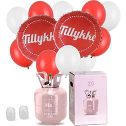 123party Tillykke Sæt Helium Kit Ballongas Inkl Balloner & Snor