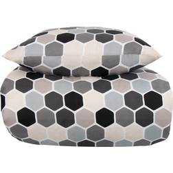 IN Style Sängkläder Till Dubbeltäcke 200x220 cm - Cube Ljusgrått Bäddset Påslakan Grå (220x199.9cm)