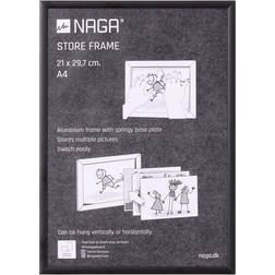 Naga Store Frame Black Mat Alu 21x29,7 cm A4 Ramme 21x29.7cm