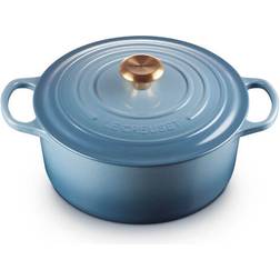 Le Creuset Signature Chambray Cast Iron 26cm Round Casserole with lid 5.3 L 26 cm