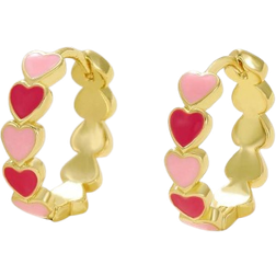 Shein 1pair Fashionable Heart Shaped Inlay Earrings For Women/Girls, Perfect For Daily Wear/Party/Wedding Or Festival Gift