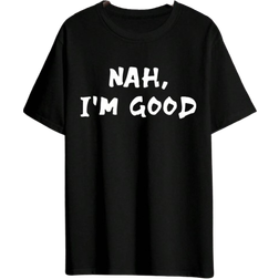 Shein Mens Printed Slogan Graphic Round Neck Short Sleeve TShirt