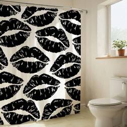 Shein pc Cute Cartoon Black Lips Shower Divider