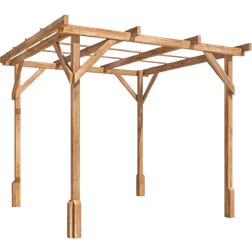 Dunster House Wooden Pergola Utopia 2m 2m Garden Structure 2x2 m