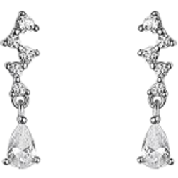 Shein 1pair Cubic Zirconia Water Drop Earrings