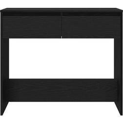 vidaXL 89 x 41 x 76,5 cm Konstrueret Træ Sort Egetræsfarve Konsolbord 41x89cm