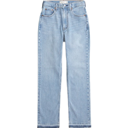 Abercrombie & Fitch Ultra High Rise Ankle Straight Jean Medium Let Down Hem