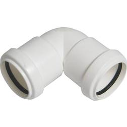 FloPlast Floplast White Push-Fit 90Â° Knuckle Bend (Dia)40mm