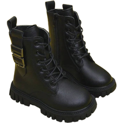 Shein Girls Boots New Winter Design Flat Round Toe Boots MidCalf For KidsChildren Princess Style