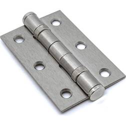 Intelligent Hardware 75mm 3" Button Tipped Hinge Pair, Satin Ch 2pcs 4500x50mm