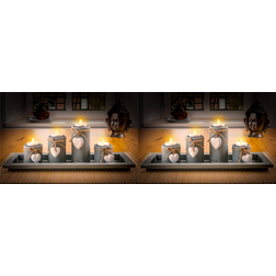 Evermart LED Fyrfadslys Med Timer Hvid 8 Stk 2x4 LED-lys 8stk
