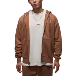 Nike Essential Fleece Full Zip Hoodie - Archaeo Brown/White