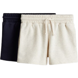 H&M Girls Sweatshorts 2-Pack - Beige