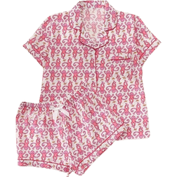 Shein Damen Affen Muster V-Ausschnitt Pyjama Set - Sommer