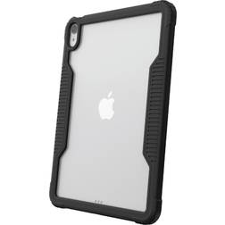 onn. slim rugged tablet case for ipad 10th generation black/clear