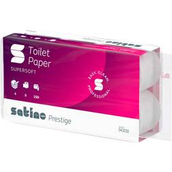 Satino Betriebs KG 72 Rollen Toilettenpapier WEPA Prestige Supersoft 4-lagig hochweiß 150 Blatt