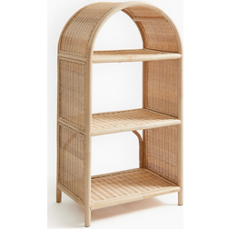 H&M Rattan Floor Shelf Beige Shelving System 56x105cm
