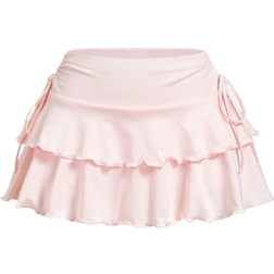 Shein Women's Solid Color Casual Drawstring Skirt