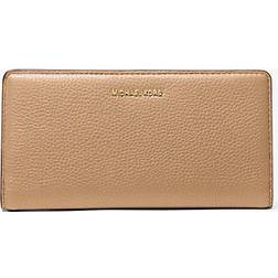 Michael Kors Bryant Large Pebbled Leather Snap-Front Wallet - Natural