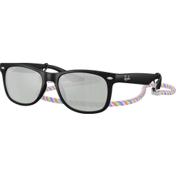 Ray-Ban Wayfarer Kids Summer Capsule Solglasögon Gummi - Svart/Montura Grön
