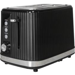 MY Contour Two Slot Plastic Toaster Black