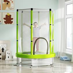 Aiyaplay 4.6FT Kids Trampoline with Safety Enclosure Net