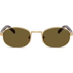 Prada Metallic Solbriller Til Modebevidst Look - Gul