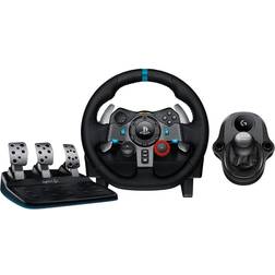 Logitech G29 SE Driving Force Racing Wheel Shifter Pedals Bundle - Black