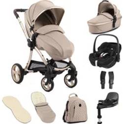 Egg 3 Stroller Luxury 8 Piece Bundle with Maxi Cosi Pebble 360 Pro2 Car Seat Feather