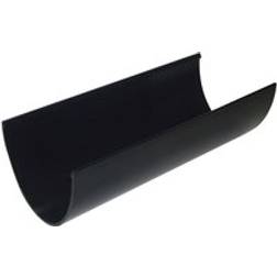 FloPlast Black Hi-Cap Half Round Gutter 4M 115Mm Rainwater