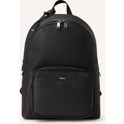 BOSS Backpack With Monogram Patterned Pocket - Black