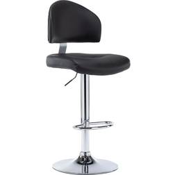 The Living Store Barhocker Schwarz Kunstleder Barhocker 119cm