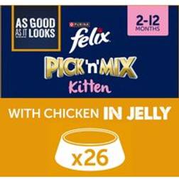 Felix Kitten As Good As It Looks Wet Cat Food with Chicken in Jelly 26x85g