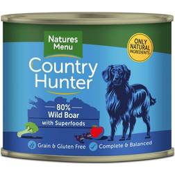 Natures Menu Country Hunter Wet Dog Food Cans Wild Boar 18 x 600G