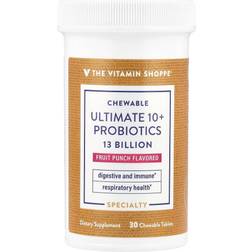 The Vitamin Shoppe Chewable Ultimate 10+ Probiotic Fruit Punch 13 Billion 30 Chewables 30 pcs