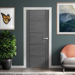 Liberty Ash Grey Internal Fully Finished Parma 5 Panel 1981 x 762 x 35 mm Interior Door (x198.1cm)