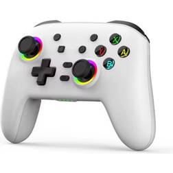 Retrogaming Trådløs Pro Kontroller for Nintendo Switch Hvit