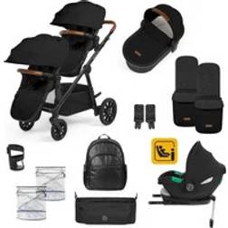 Ickle Bubba Virgo Growing Family 14 Piece with Cirrus i-Size Car Seat & Isofix Base Black (Travel system)