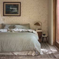 Piglet in Bed Pembroke Stripe Linen Blend Bedding Duvet Cover