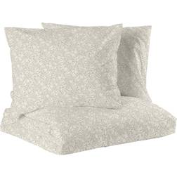 Redlunds Junis Blommor Bäckebölja Bäddset Dubbeltäcke 220x210 Påslakan Beige