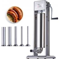 VEVOR Manual Sausage Stuffer 7 L Vertical Sausage Machine 304 Stainless Steel