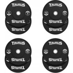 Taurus Black Olympic Rubber Bumper Weight Plates 100kg Set