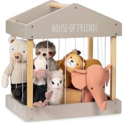 Musterkind Friends Plyslegetøjskasse House Of Varm Grå/Naturlig