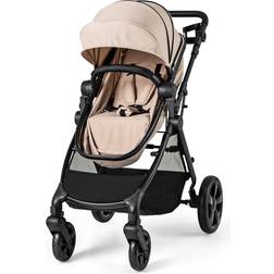 Costway 2-in-1 Convertible Baby Stroller with Reversible Seat and Adjustable Canopy Beige