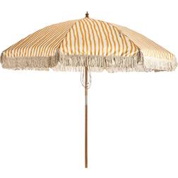 Brafab Gatsby Parasoll Gulrandig 256 cm - Vit/Gul