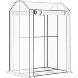 OutSunny Mini Greenhouse with Shelves Portable Garden Grow House
