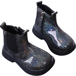 Shein Pair AutumnWinter New Kids Fashion Patent Leather Boots