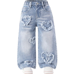 Shein Young Girl Casual Urban Light Wash - Heart