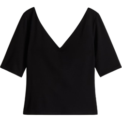 H&M V Neck Top - Black