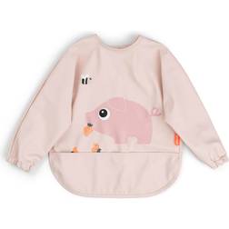 Done by Deer Sleeved Pocket Bib Tiny Farm Powder